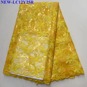 

French Nigerian sequins Lace Fabrics High Quality with beads Tulle African Lace Fabric Stones French Tulle Lace Fabric BX-011