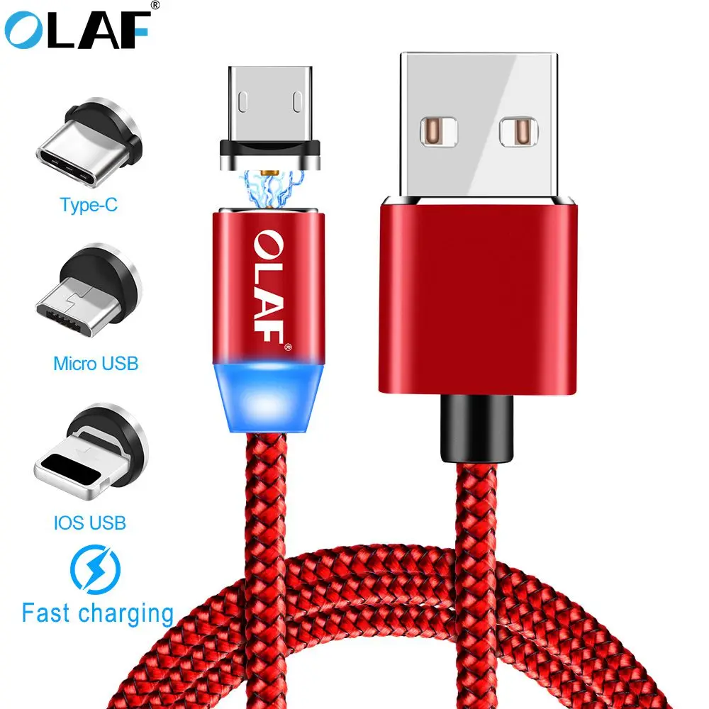 OLAF Cable Braided LED Type C Micro USB usb charging
