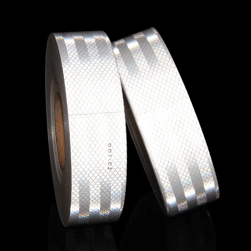 

Highly Reflective Material Motorcycle Stickers Automotive Bicycle Trailer Reflectors Sticker White DOT Stickers On Car 5CMX45.7M