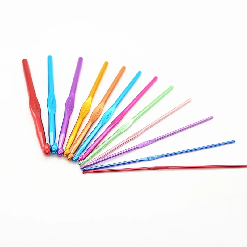 

2019 New Arrival Home Aluminum Crochet Hooks 5pieces/set Knitting Needles Set For Women As Gift Woven Set Crochet Hooks Knitting