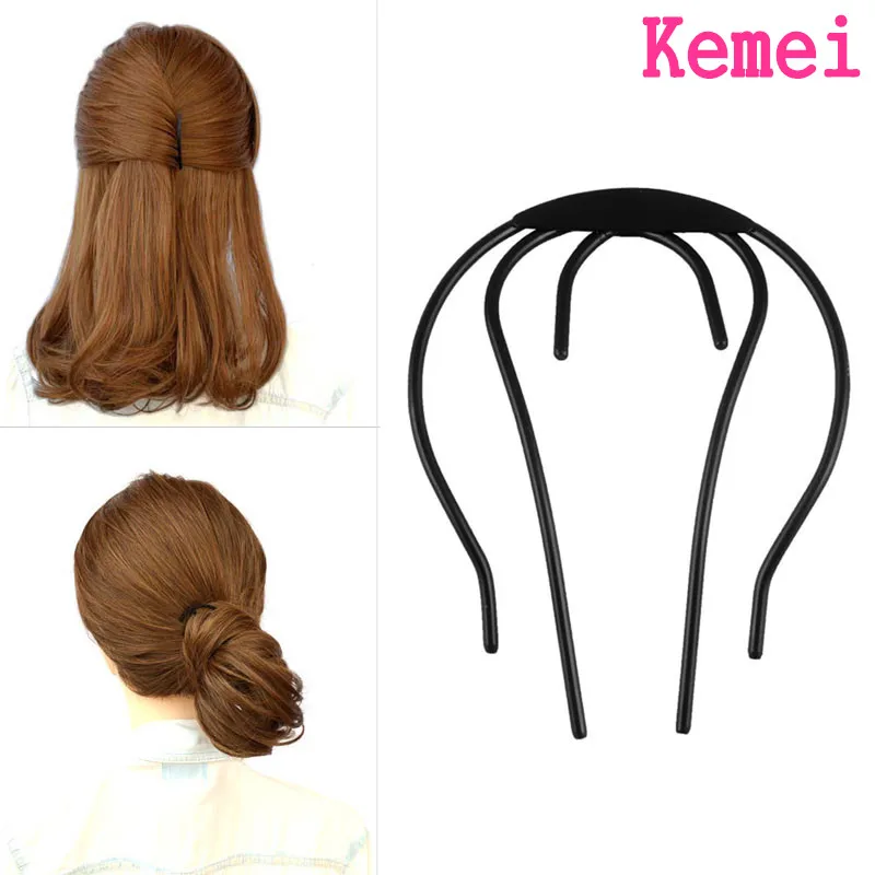 

Free shipping Kemei Women Bun Hairstyle Ornaments Braider Bow Hair-Plug Disk Hair Accessories Chic #Y207E# Hot Sale