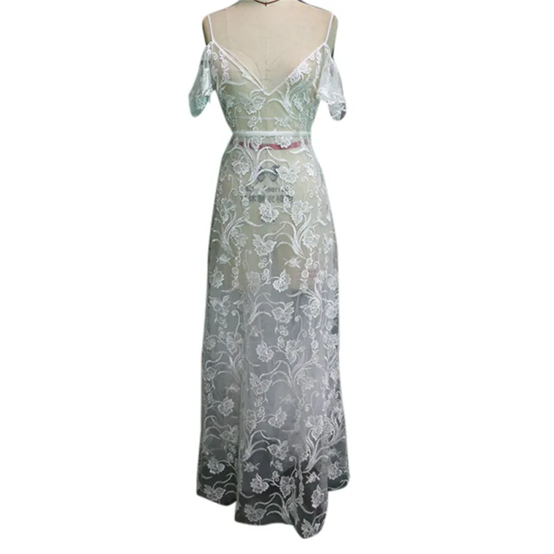 Women Sexy Lace dress Patchwor Solid Sleeve Back Hollow Long Party Elegant Dress evening dresses long gown vestidos N22 (6)