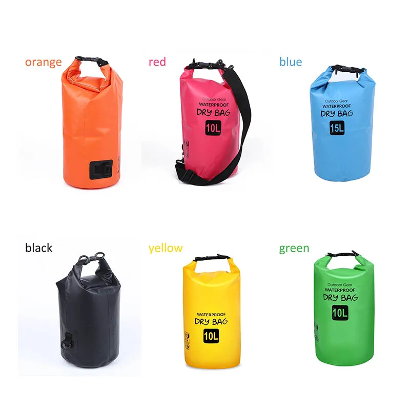 5L/10L/15L/20L на открытом воздухе водонепроницаемая сумка, для плавания сумка гребля на байдарках, каноэ Кемпинг спортивный рюкзак PVC большой