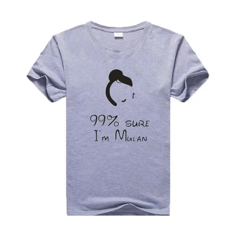 Женская футболка с надписью Sure I'm Mulan модель 99% в Корейском стиле летняя