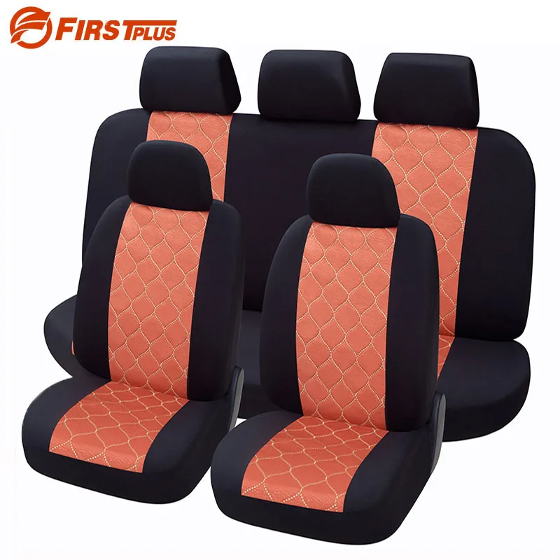 Sport Styling Elastic Polyester Car Seat Covers Front Back Seat Cushion