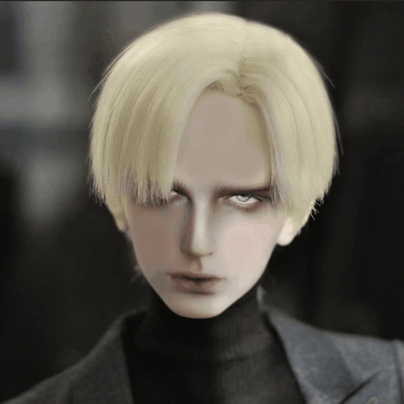 Ascosplay аксессуары для кукол BJD парик средней длины волосы черный светильник коричневый белый 1/3 1/4 волосы куклы высокая температура волокно производство - Цвет: Зеленый