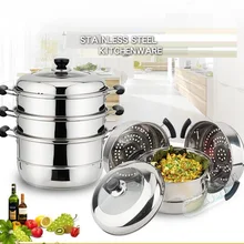 24-36 см 3 слоя горшок INOX MULTI-FUNCTION кастрюля для готовки, кастрюля для двухкорпусные котлы кастрюля горшок паром поднос с защитой от перегрева