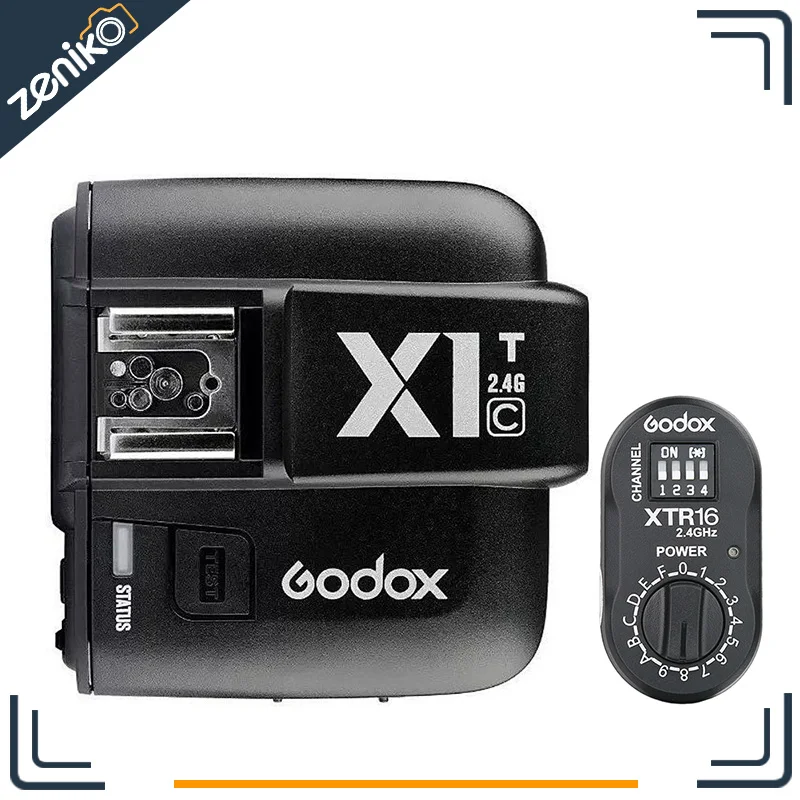 

Godox X1T-C TTL Wireless 2.4G Power Control Flash Transmitter XTR-16 Wireless Receiver for AD180 AD360 for Canon (X1T-C +XTR-16)