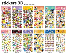 10 Sheets/lot 3D Cute Anime Cartoon kids DIY Stickers Waterproof Bubble PVC Scrapbook Gifts For Children22*12CMCool Sticker Pack 10 Sheets/lot 3D Cute Anime Cartoon kids DIY Stickers Waterproof Bubble PVC Scrapbook Gifts For Children22*12CMCool Sticker Pack