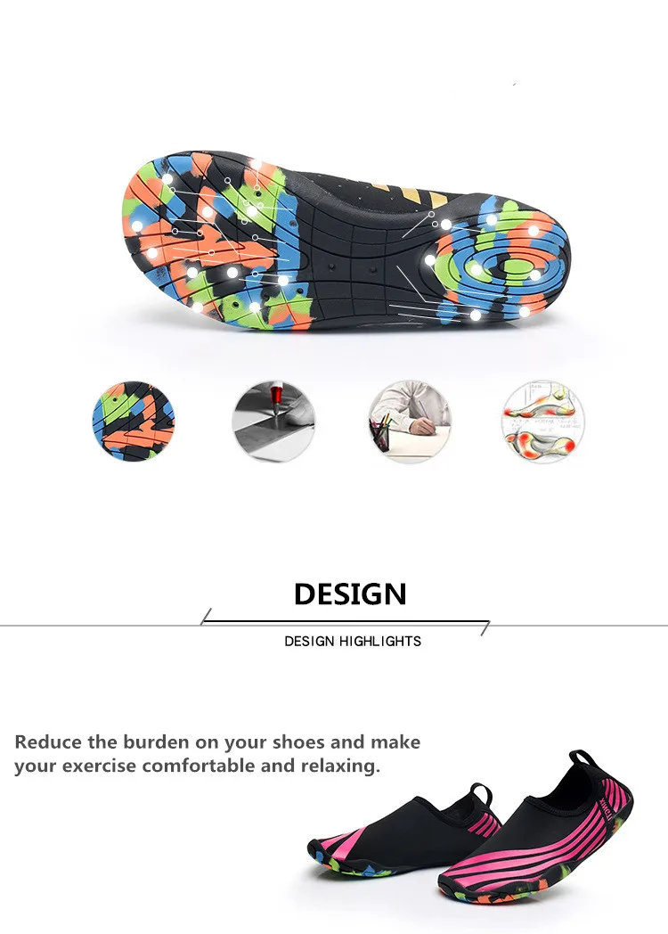 Esporte de Água ao ar Sapatos de Natação Descalço à Beira-mar Livre Sapatos Unissex Latente Wading Condução Fitness Lazer Água Praia Tênis 10 fitness lazer descalço à beira-mar água praia tênis