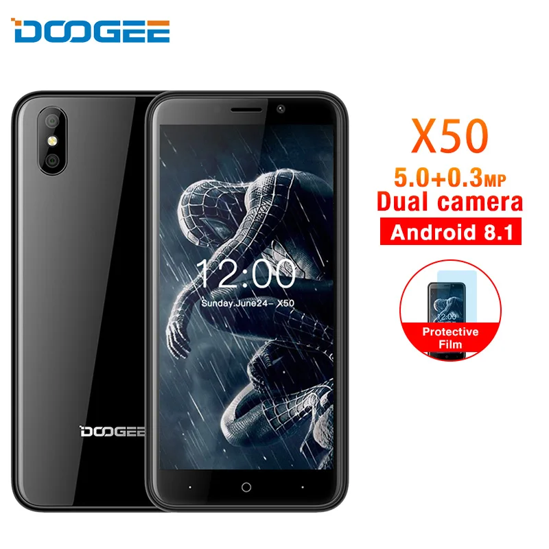 DOOGEE X50 5 0 &quot18:9 мобильного телефона Android 8 1 mtk6580m четыре ядра ГБ Оперативная память