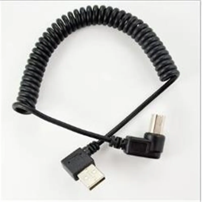 

Spring wire elastic line usb2.0 print cable printer data line AM right bend - BM right bend