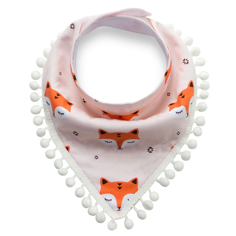 

1pc Baby Children Bibs Boys Burp Cloth Print Trees Triangle Baby Bibs Cotton Soft Toddler Cartoon Bibs Accessories