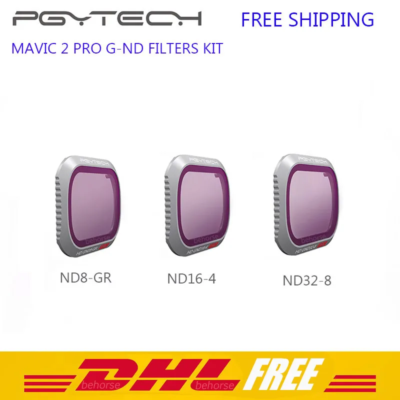 

3 Pieces DJI Mavic 2 Pro Professional Camera Lens Filter Set Mavic 2 PGYTECH ND Filter ND8-GR ND16-4 ND32-8 Graduated Filter