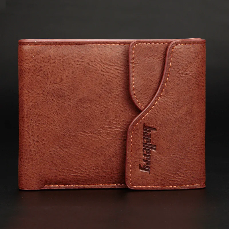 Baellerry Vintage Brown Wallet Men Short Wallets High Quality Pu