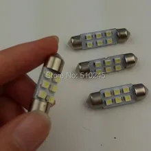 100x высокого качества автомобиля светодиодная гирлянда света C5W 6 SMD LED 6smd 3528 41 мм авто светодиодные лампы