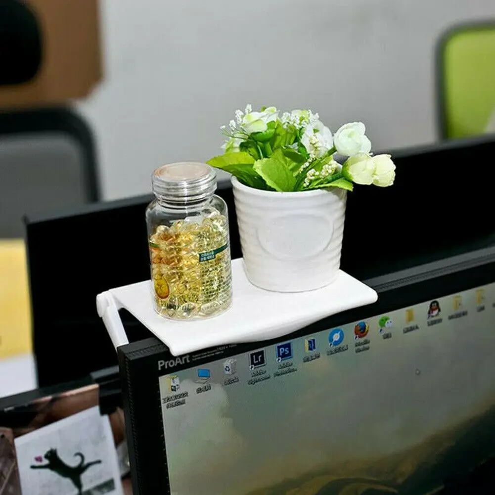 

Adjustable Screen Shelf Storage Rack Clip Computer Table Desk Stand Accessories Creative Multi-Function Office Commodity Shelf