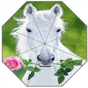 

High Quality Custom horse Umbrellas Creative Design Fashion Classic Foldable Rain Umbrella