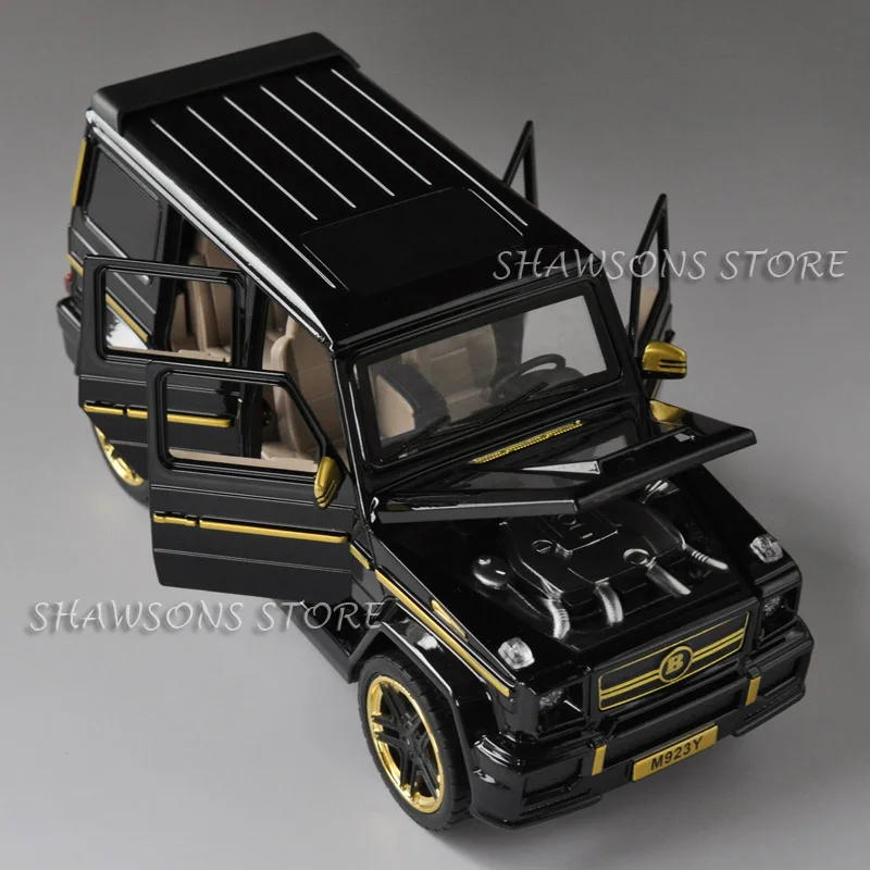 Литой 1:24 внедорожника модель игрушки Brabus G65 SUV Реплика назад w/звук и свет
