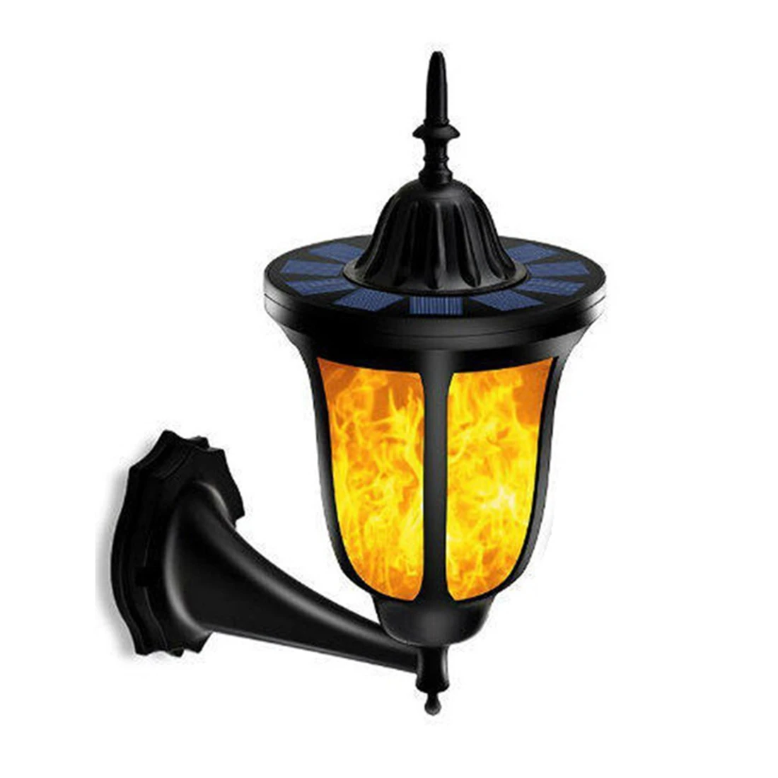 

Solar Lights Flashing Wall Lights 96 LED Solar Wall Lights Outdoor Dancing Flame Lights Wireless Waterproof Wall Mount Night Li