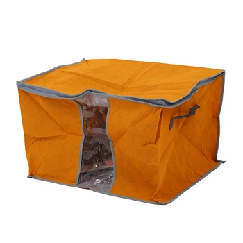 

Orange Quilt Blanket Pillow Under Bed Storage Bag Box Container Non-woven Fabric