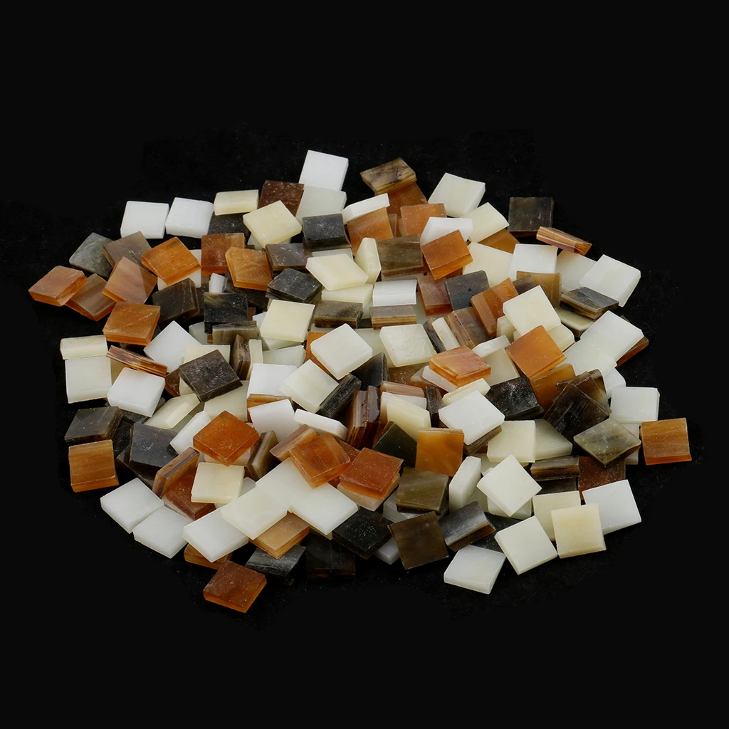 500pcs Assorted Color Vitreous Glass Mosaic Tiles for Mosaic Making DIY Crafts Kids Toys 10x10mm