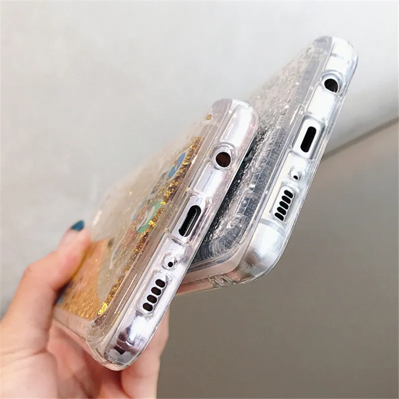 Мягкий чехол из ТПУ с динамической жидкостью и зыбучим песком для Samsung Galaxy S10 S9 S8