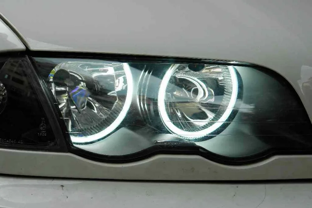 For BMW E46 halogen headlights angel eyes Waterproof CCFL 7000K white