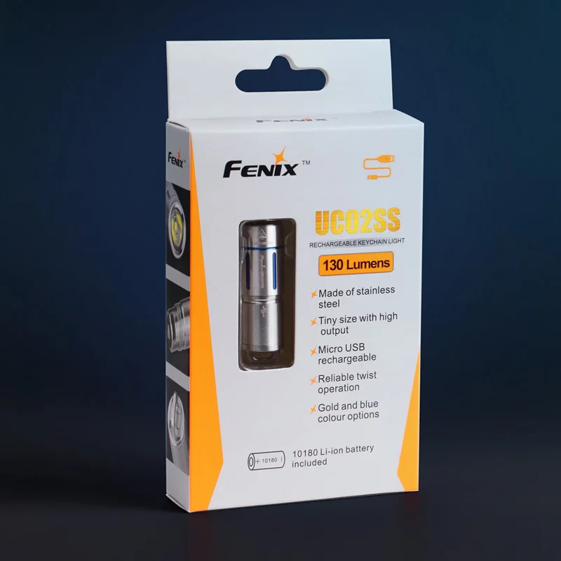 Fenix UC02SS нержавеющая 130 люмен фонарь Cree XP G S2/ 10180*1 в комплекте|cree flashlight|cree lumenscree fenix |