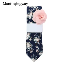 Mantieqingway Для мужчин хлопок Галстуки брошь Бизнес Костюмы цветочный Средства ухода за кожей Шеи Галстук Vestidos зауженный Галстуки Gravatas corbatas