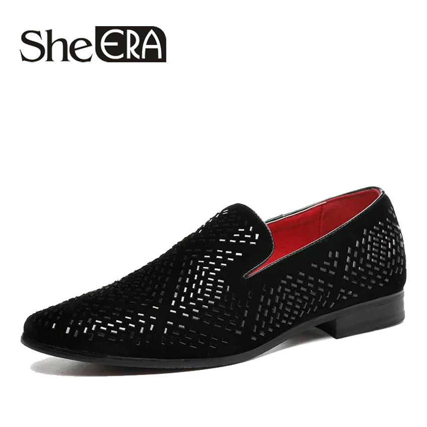 

Brand Men loafers Black Diamond Rhinestones Spiked Loafers Rivets shoes Red Bottom Wedding Party Shoes Plus Size 37-48 Dropship