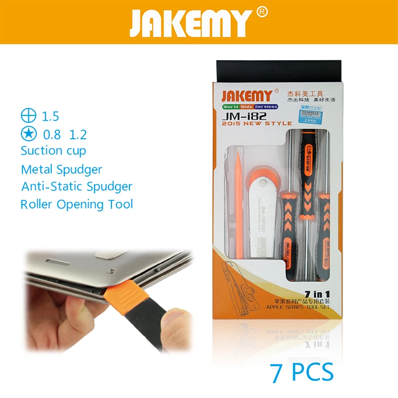 JAKEMY 7 in 1 Screwdriver Set with Disassembling Repair Opening Tools Kit Repair Mobile Phone for iphone 6s Plus 5s ipad Samsung JAKEMY 7 in 1 Screwdriver Set with Disassembling Repair Opening Tools Kit Repair Mobile Phone for iphone 6s Plus 5s ipad Samsung