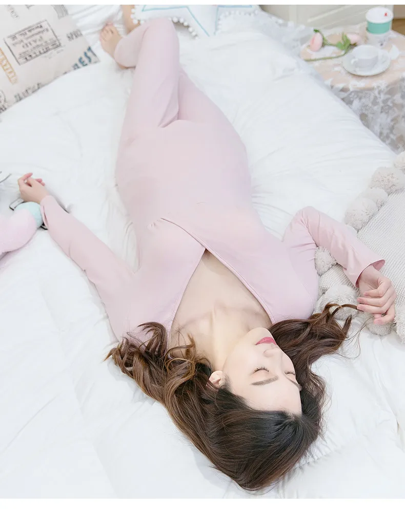 Для кормления пижамы Грудное вскармливание пижамы для беременных хлопок v-образным вырезом мягкие дышащие ночное Беременность пижамы