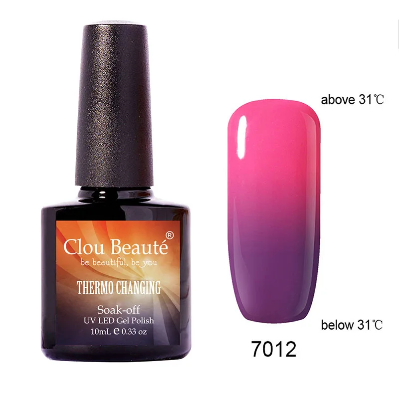 Модное 48 Цвета 10 мл Clou Beaute 7016 Гели для ногтей Польский Температура Цвет изменить Soak Off UV Гель для ногтей комплект с лампа - Цвет: BIZCB7012