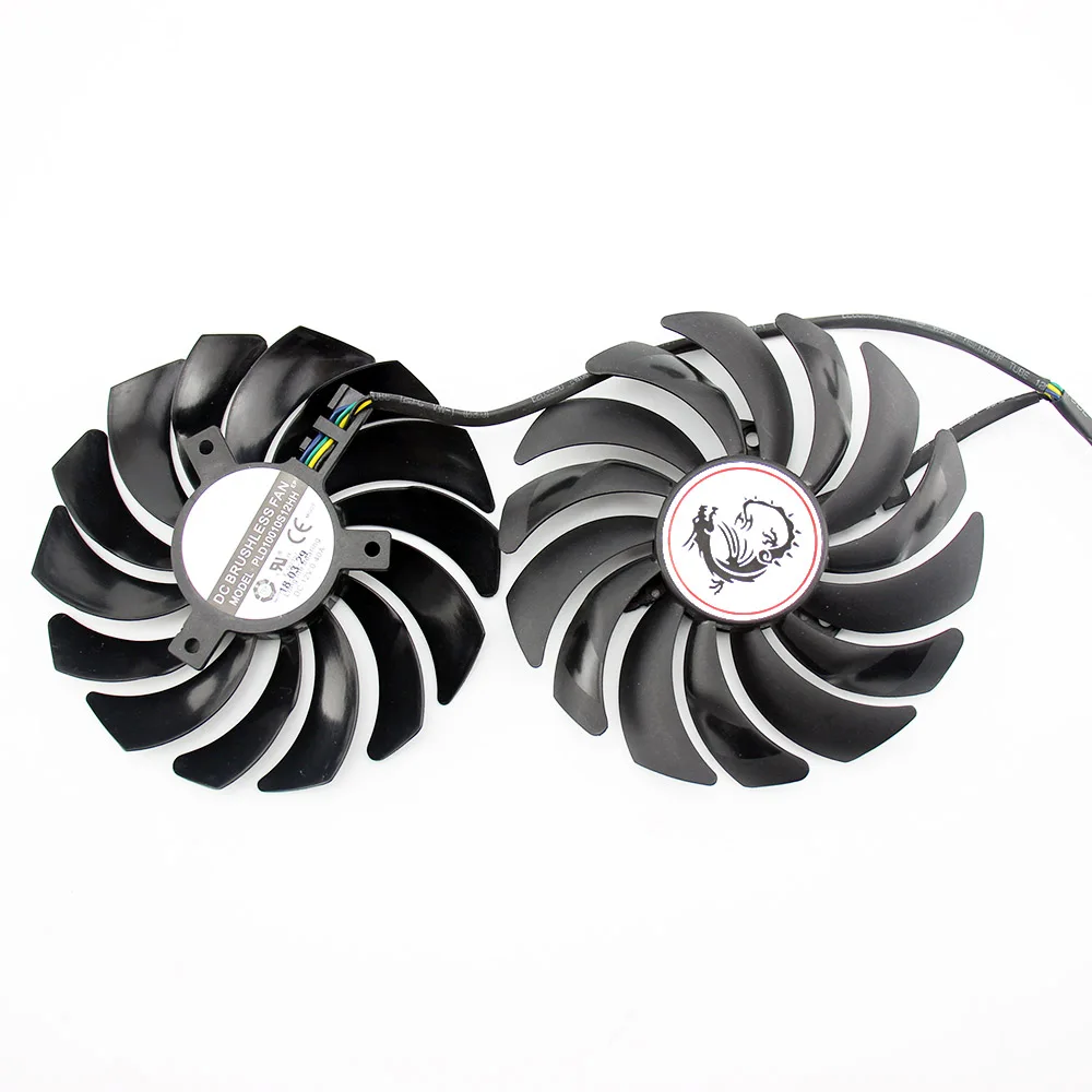 2PCS PLD10010S12HH DC12V 0.40A 4PIN FOR MSI RX470 480 570 580 GTX1080Ti 1080 1070 1060 GAMING Graphics Card Cooler Fan PLD10010S