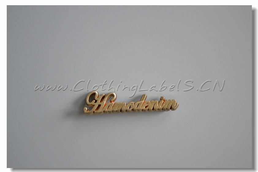 lot Rettangolo Metallo Abbigliamento fatto a mano Etichette per abbigliamento per borse di abbigliamento Etichette per cucire a mano Accessori per etichette Etichetta di costumi personalizzati 10pcs