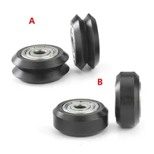 1PCS delrin V groove Dual Bearing solid V-Wheel kit 625zz bearing roller wheel POM for CNC/3D printer