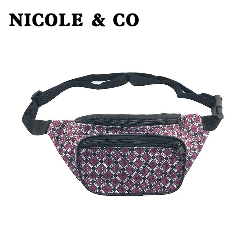 

NICOLE & CO Waist Packs Fanny Pack Belt Bag Phone Pouch Bags Travel Waist Pack Male woman Small Fashion Waist Bag