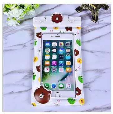 daimeng bear Универсальная водонепроницаемая сумка для iPhone X XS MAX 8 7 6 s 5 Plus Чехол Пакет сумка Чехлы для телефона Coque 6 дюймов плавательный телефон сумка - Цвет: daimeng bear