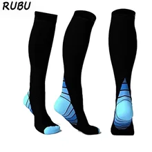 Unisex Women Men Compression Socks Anti-fatigue Long Leg Socks Soft Breathable Elastic Strong Nylon Stretch Socks 8AD3