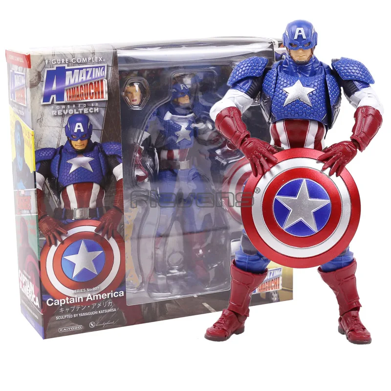 Avengers Revoltech Series NO.007 Captain America Figure ...
