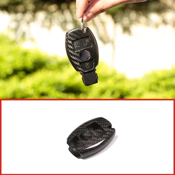

1PC Real Carbon fiber Car Key Shell Cover Trim For Mercedes Benz W222 S Class E Class W213 C-Class w205 GLC X253 Car Accessories