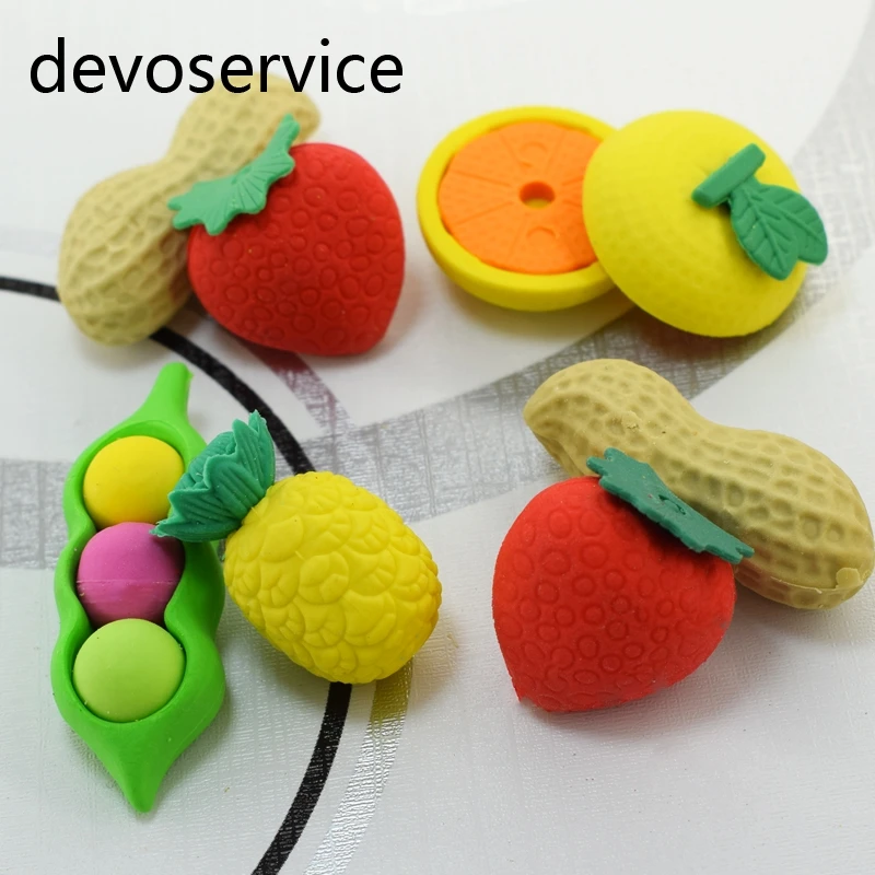 Novelty Fruit Cuisine Rubber Eraser School Student Prizes Promotional