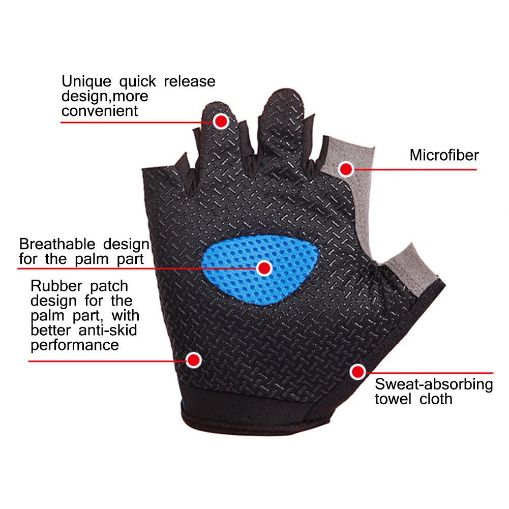Велосипедные перчатки для верховой езды, велосипедные перчатки с полупальцами, высокоэластичные дышащие сетчатые перчатки с полупальцами для спорта на открытом воздухе, фитнеса