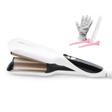 Высокое качество 120-200 C светодиодный щипцы для завивки волос с керамическим нано-щипцы для завивки волос отрицательный Лон профессиональный уход за волосами Инструменты для укладки