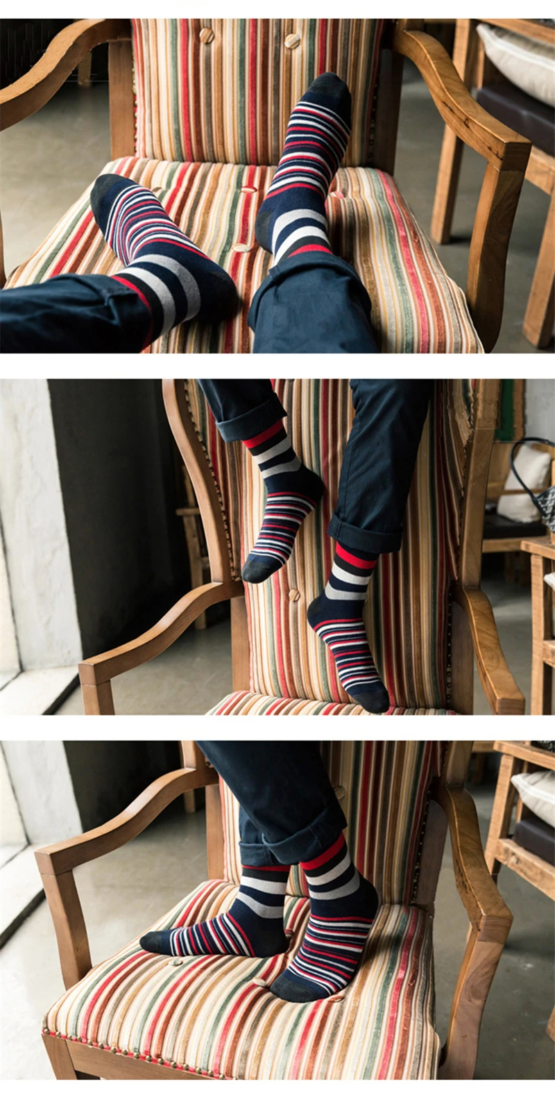 stripe socks for men (2)