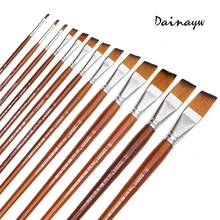 13 шт., длинная ручка, нейлоновая кисть для краски, кисть для гуаши и акварели, масляная краска, акриловая щетка, товары для рукоделия