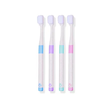 

10000+ Ultra Soft Bristles Toothbrush Family Women Sensitive Deep Mouth Clean Oral Care With Anti Slip Wheat Straw Handle