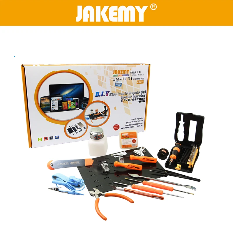 JAKEMY 49 in 1 Soldering Welding Tools DIY Electronic Repairing Tool Kit Soldering Welding Tools Screwdriver Type JAKEMY 49 in 1 Soldering Welding Tools DIY Electronic Repairing Tool Kit Soldering Welding Tools Screwdriver Type