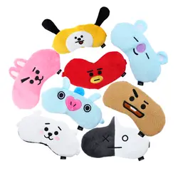 1 шт. Kpop BTS Bangtan обувь для мальчиков Rest маска сна BT21 Suga TATA Chimmy RJ Cooky милые глазная повязка для путешествий глаз маски век патч средства ухода за